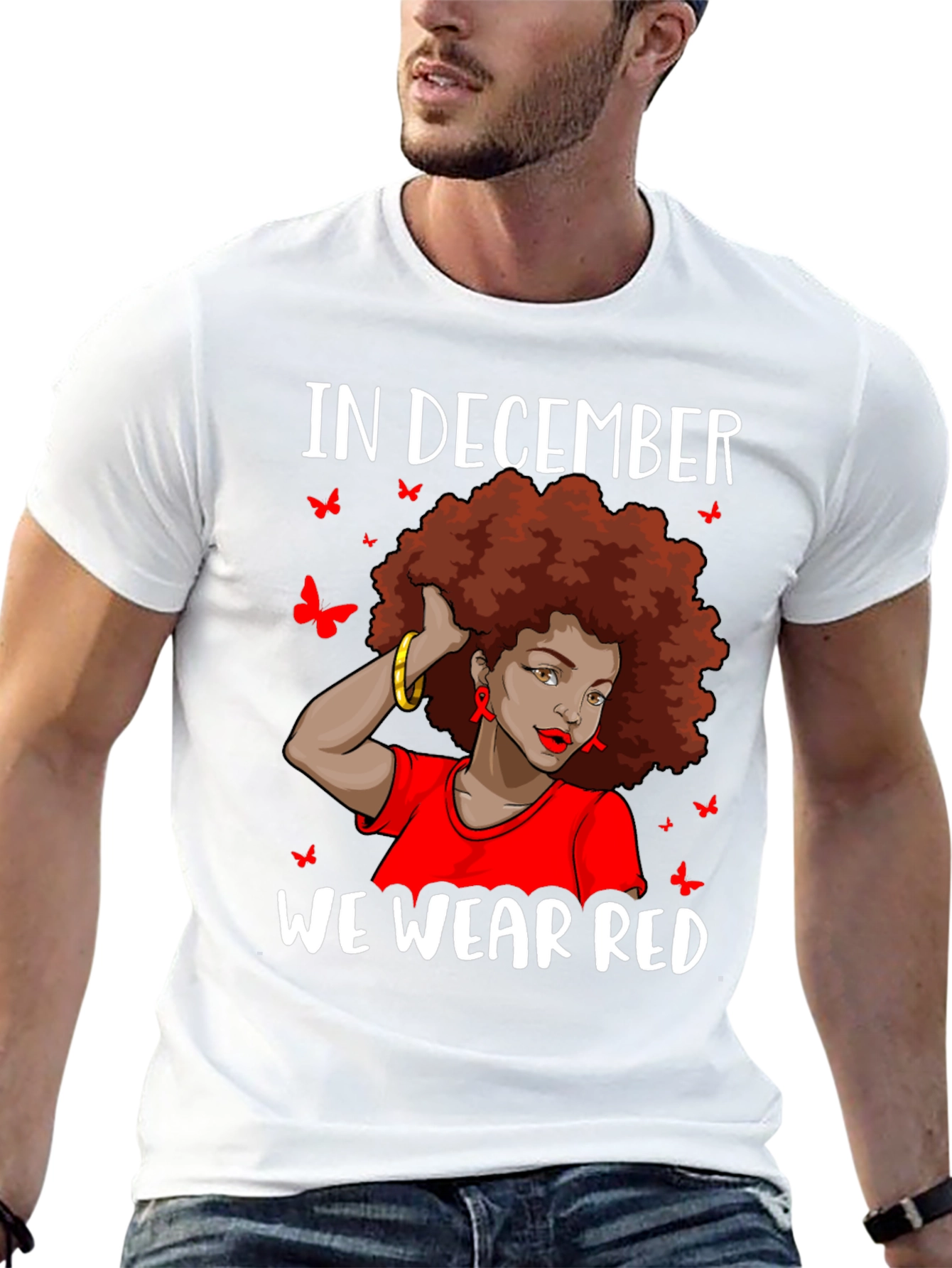 In December We Wear Red Awareness T-Shirt