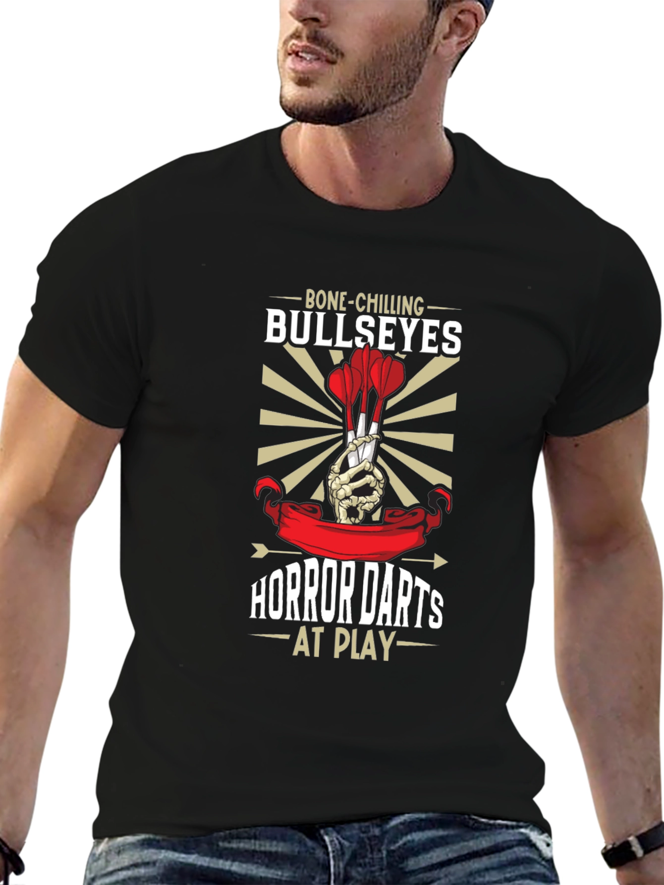 Bone-Chilling Bullseyes Horror Darts T-Shirt