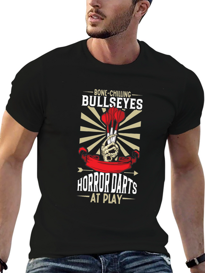 Bone-Chilling Bullseyes Horror Darts T-Shirt