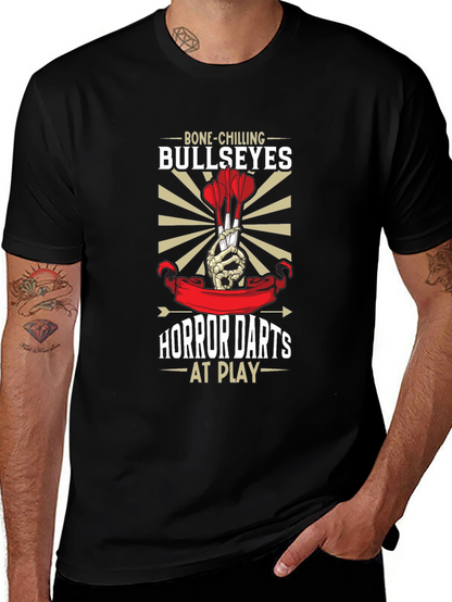 Bone-Chilling Bullseyes Horror Darts T-Shirt