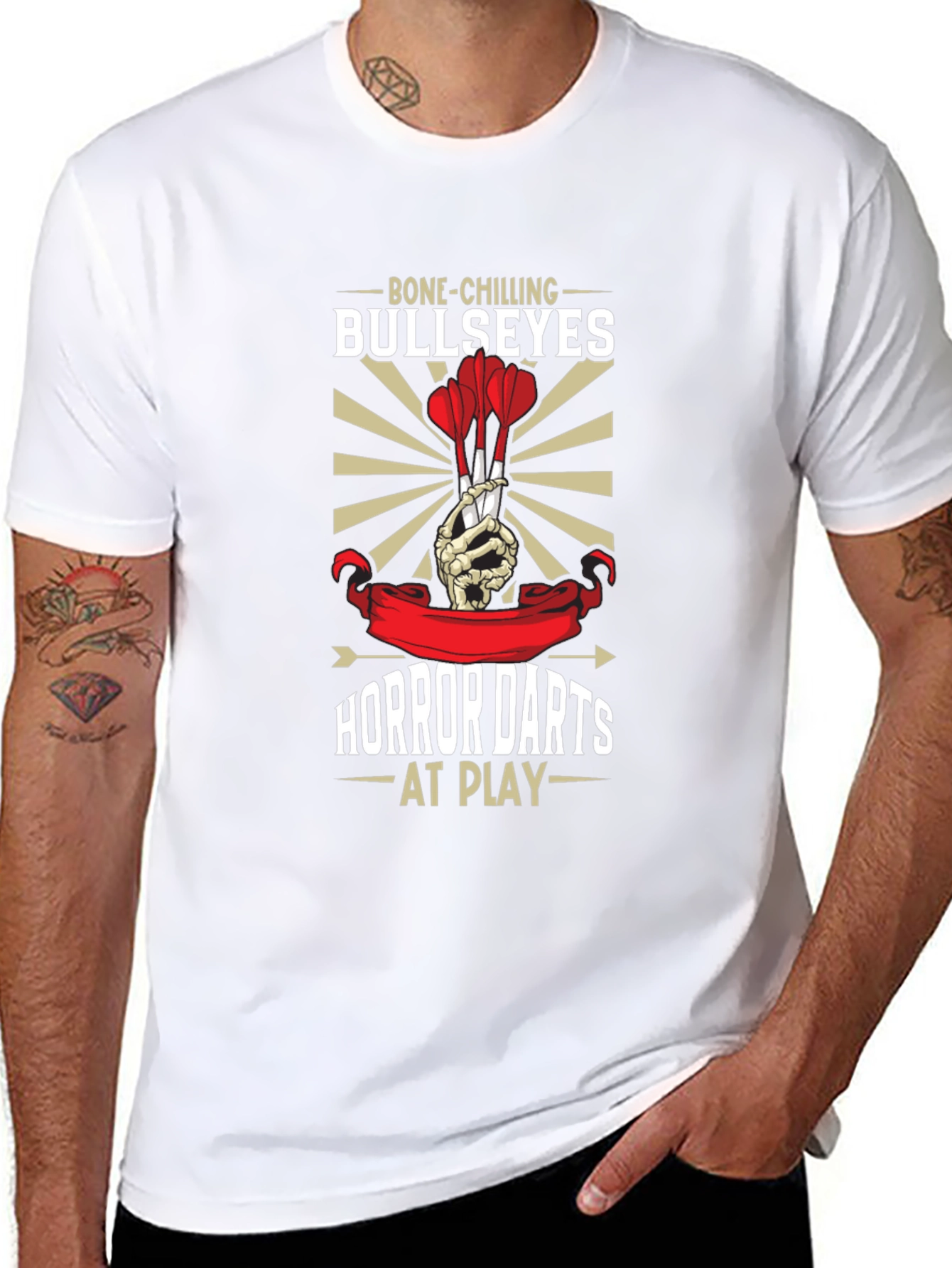 Bone-Chilling Bullseyes Horror Darts T-Shirt
