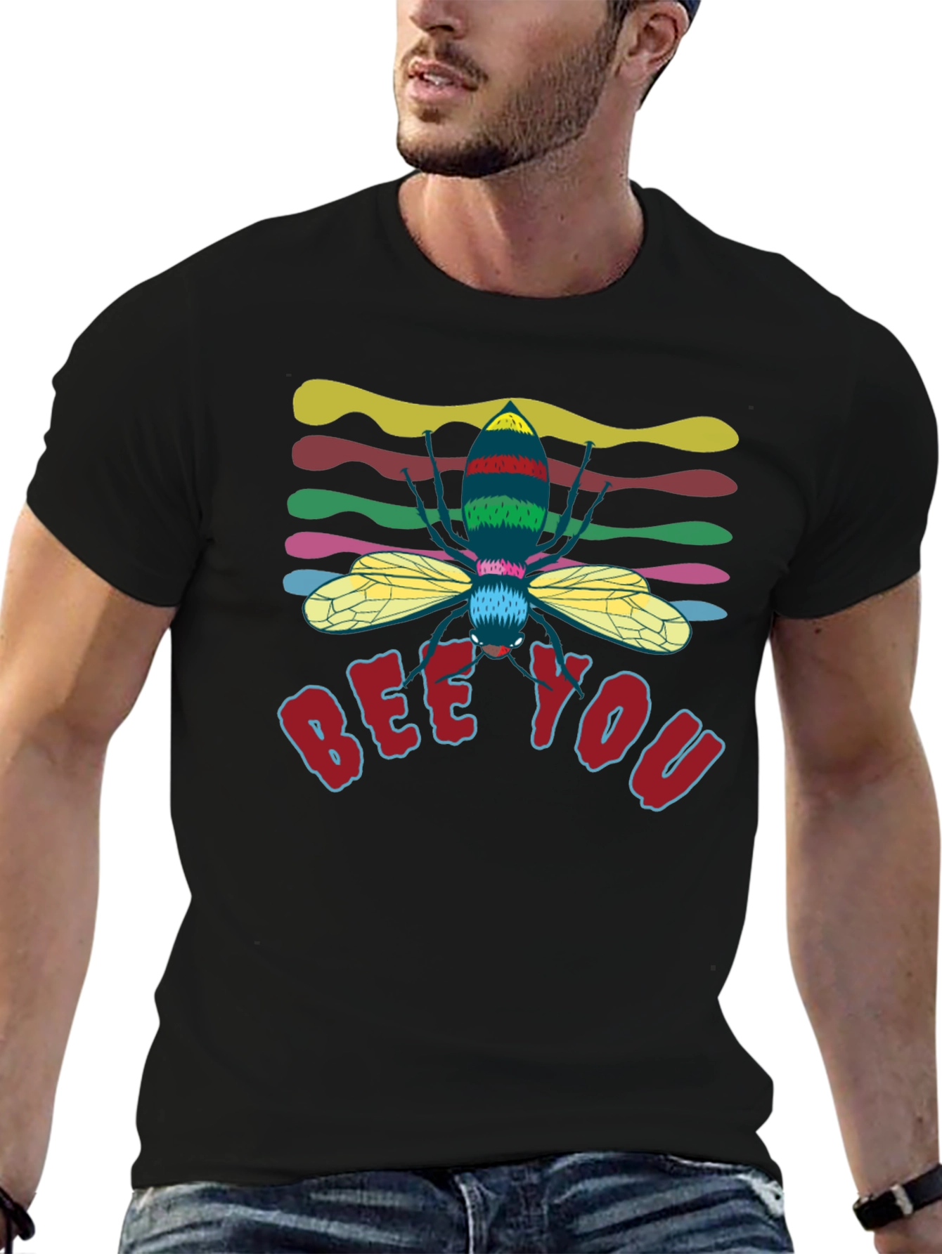 Bee You T-Shirt - Graphic Print Mens Tee