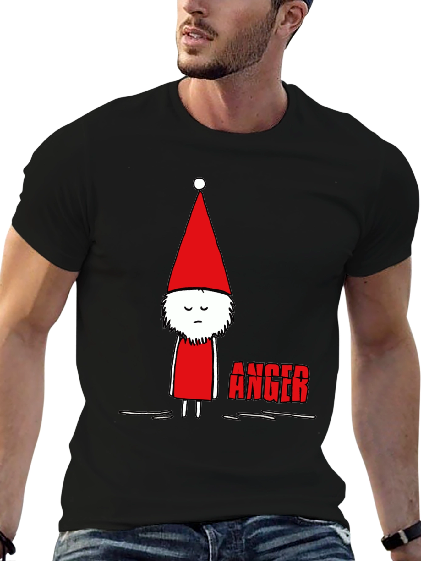 Anger Gnome Graphic Tee - Black