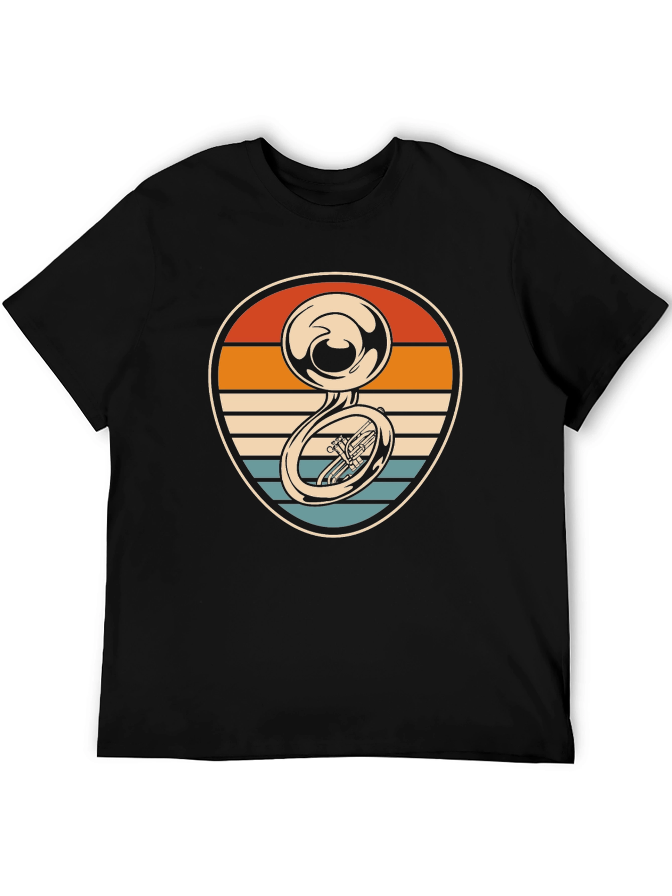 Retro Tuba Sunset Graphic Tee