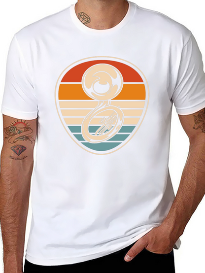 Retro Tuba Sunset Graphic Tee