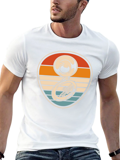 Retro Tuba Sunset Graphic Tee