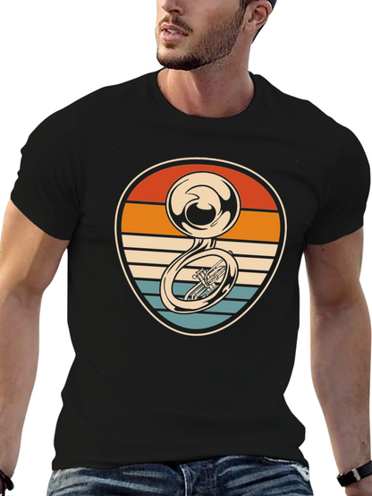 Retro Tuba Sunset Graphic Tee