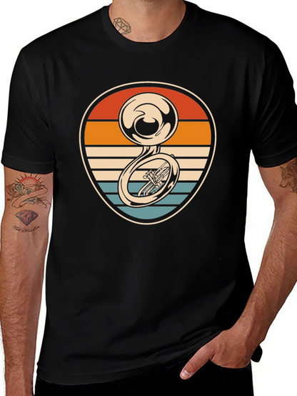 Retro Tuba Sunset Graphic Tee