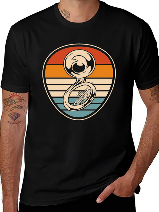 Retro Tuba Sunset Graphic Tee