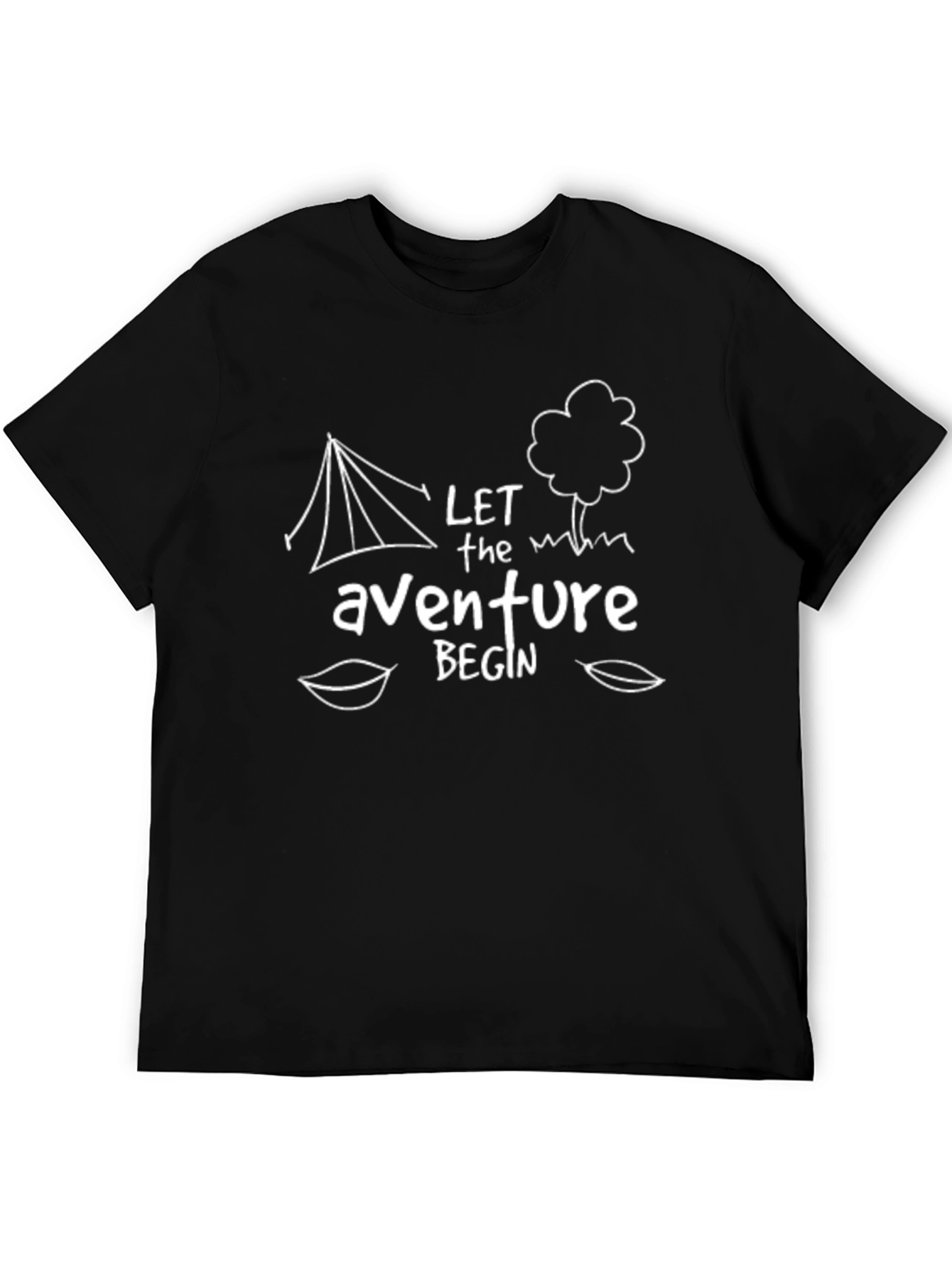 Adventure Begins Graphic Tee - Black
