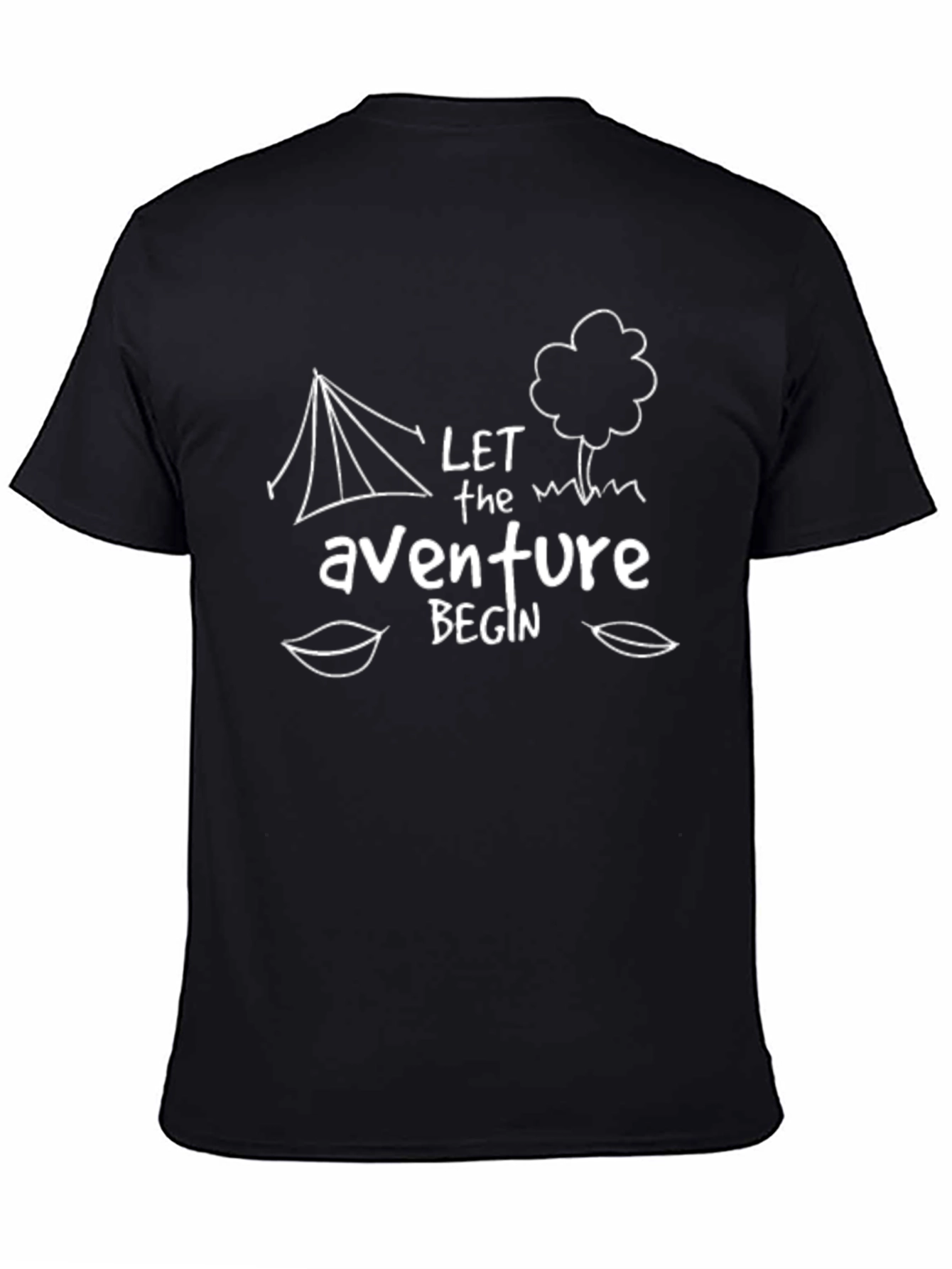 Adventure Begins Graphic Tee - Black
