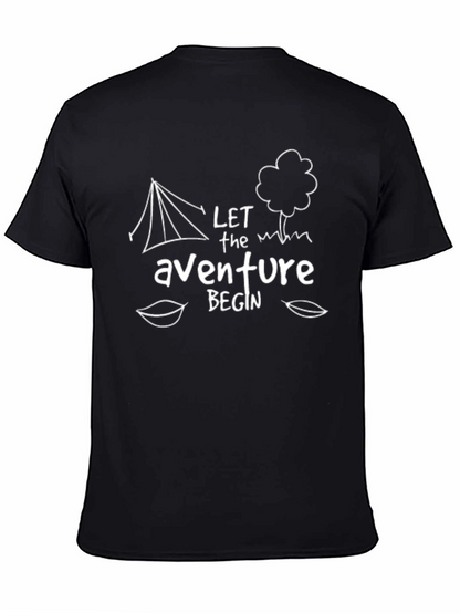 Adventure Begins Graphic Tee - Black
