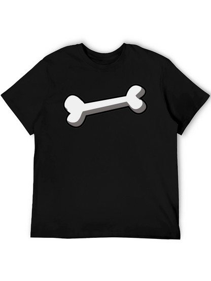 Bone Graphic Black T-Shirt - Funny Cartoon Bone