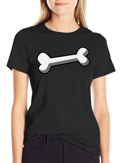 Bone Graphic Black T-Shirt - Funny Cartoon Bone