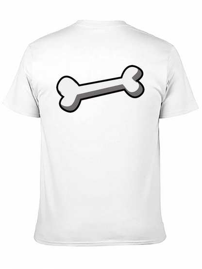 Bone Graphic Black T-Shirt - Funny Cartoon Bone