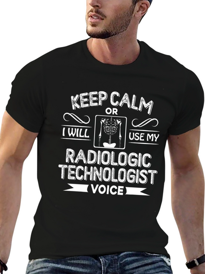 Radiologic Technologist T-Shirt - Keep Calm Voice Tee