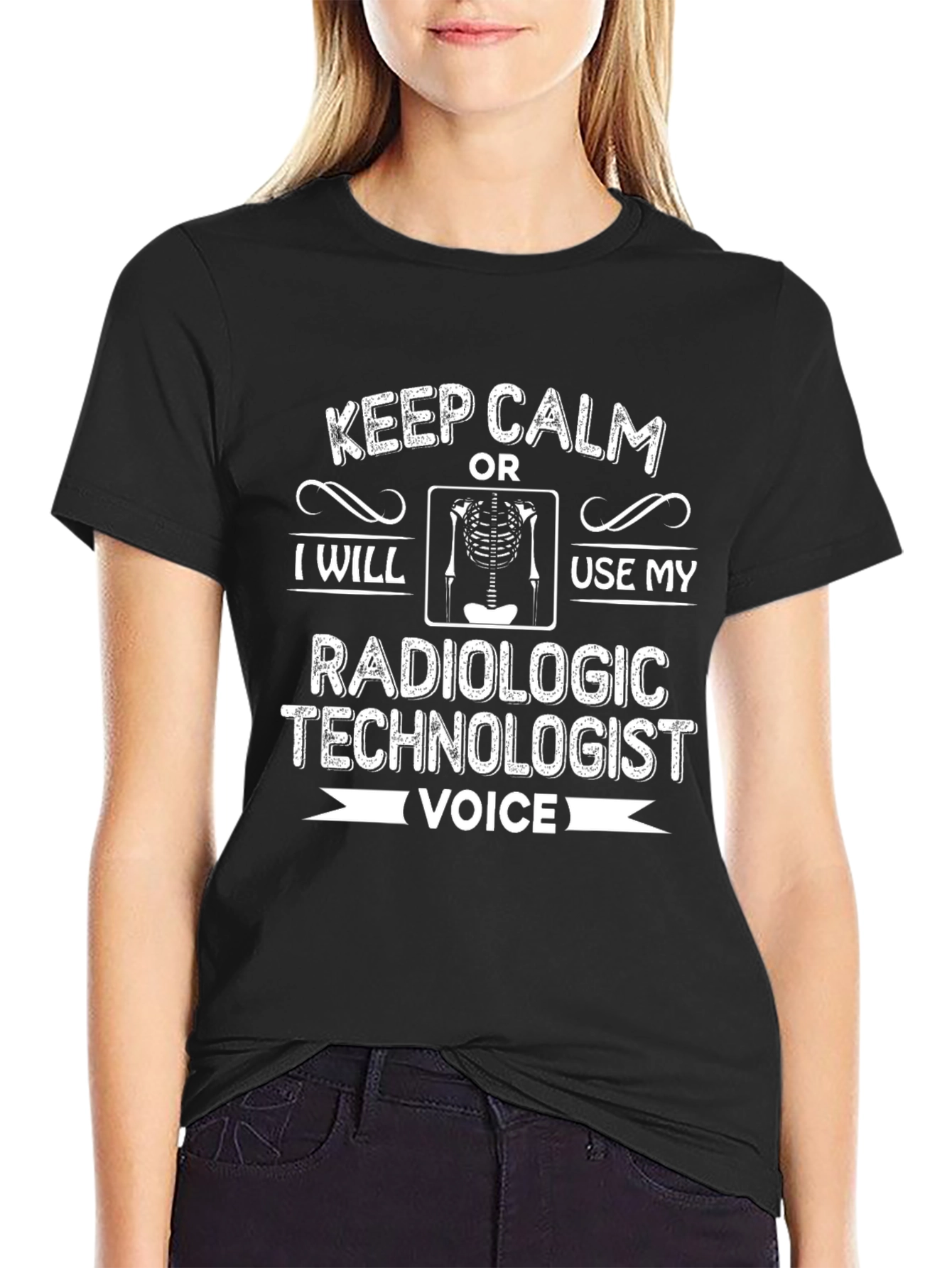 Radiologic Technologist T-Shirt - Keep Calm Voice Tee
