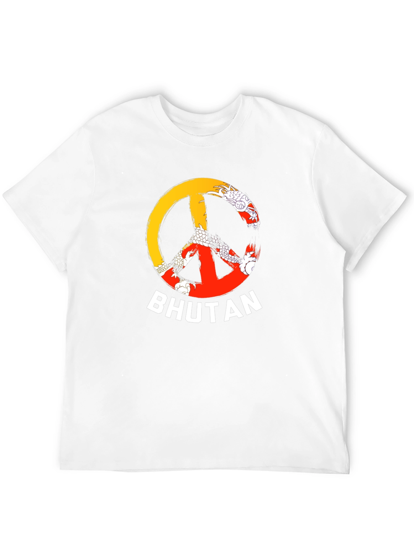 Bhutan Peace Sign T-Shirt - Mens Black Tee