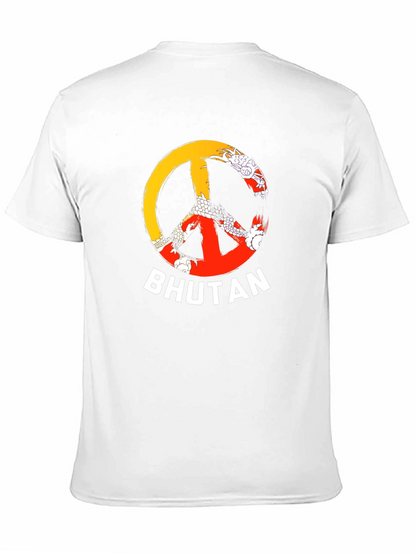 Bhutan Peace Sign T-Shirt - Mens Black Tee