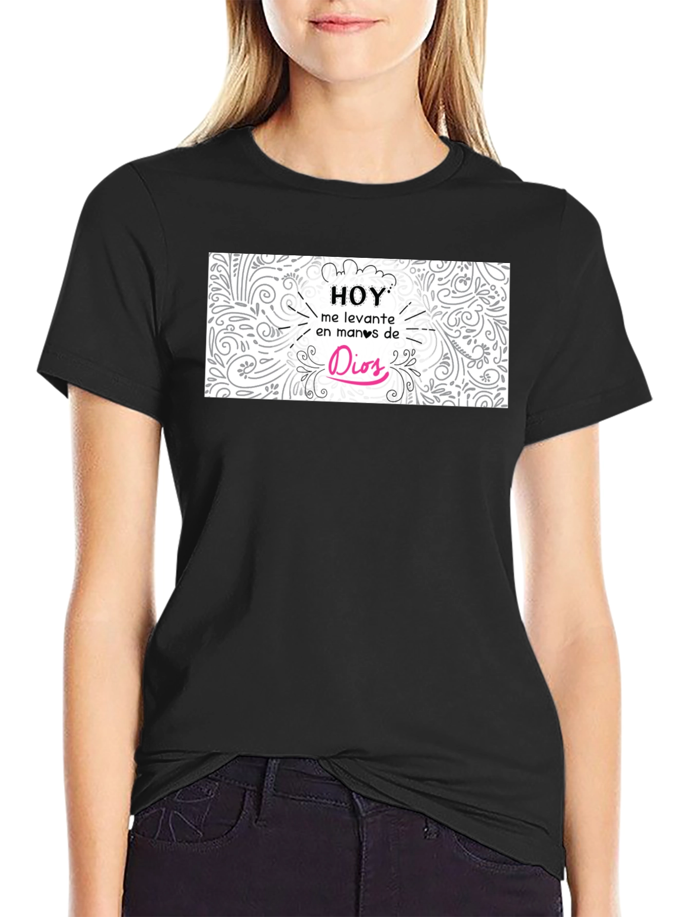 Hoy En Manos De Dios Black T-Shirt