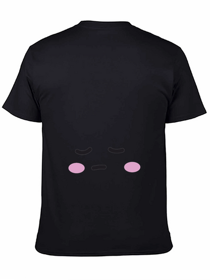 Cute Sad Face Black T-Shirt