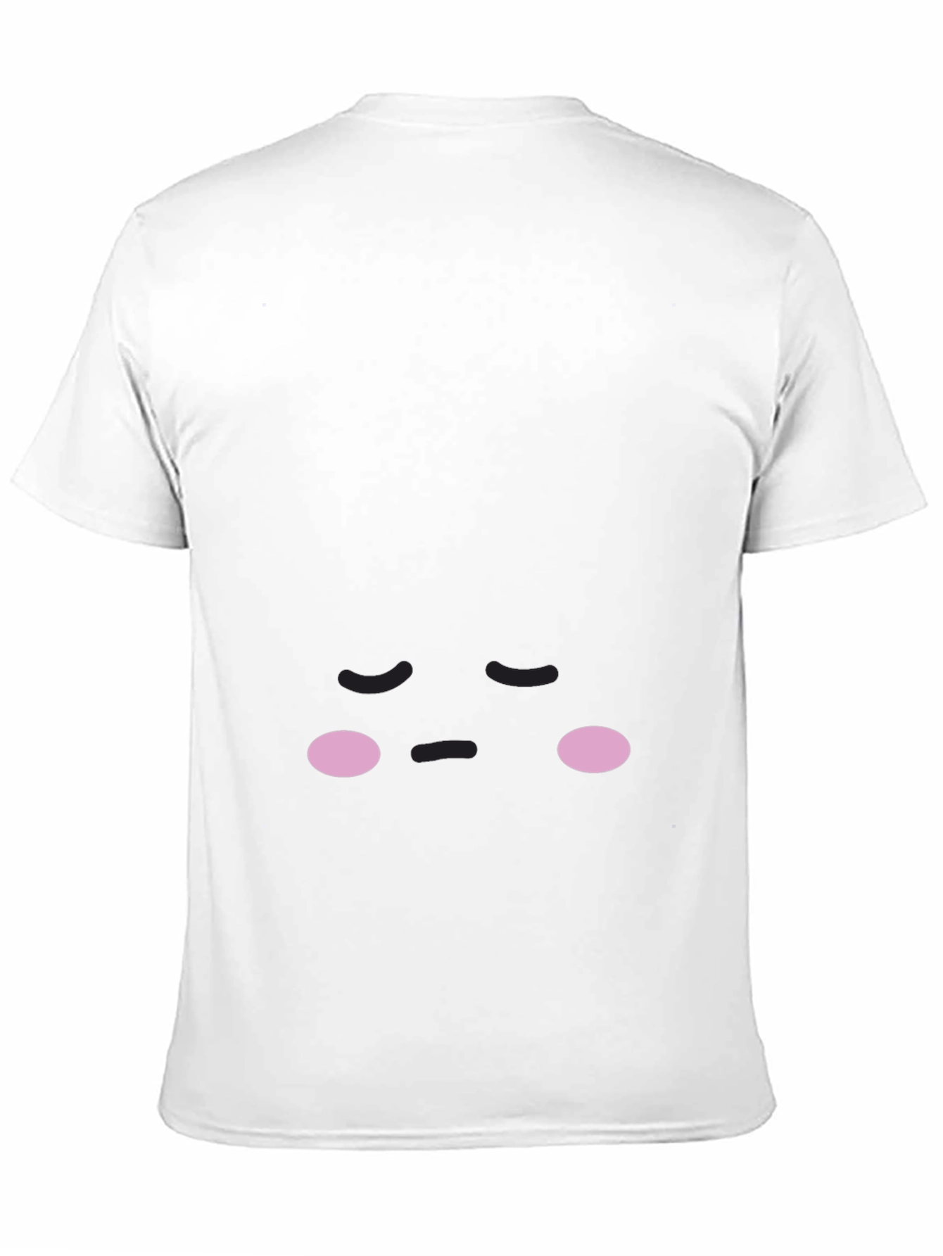 Cute Sad Face Black T-Shirt