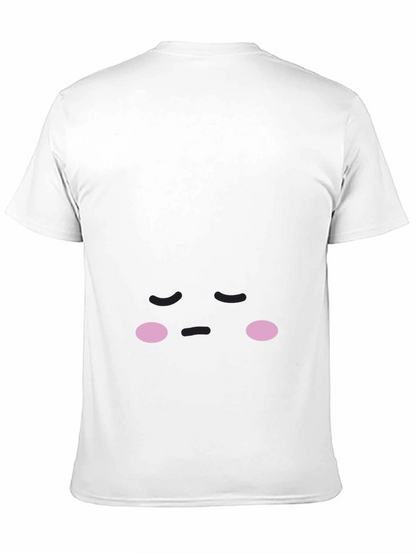 Cute Sad Face Black T-Shirt
