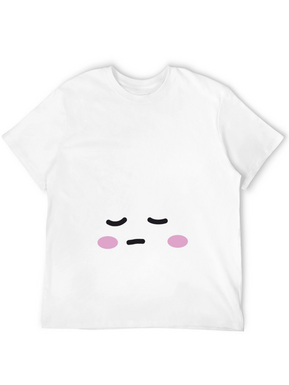 Cute Sad Face Black T-Shirt