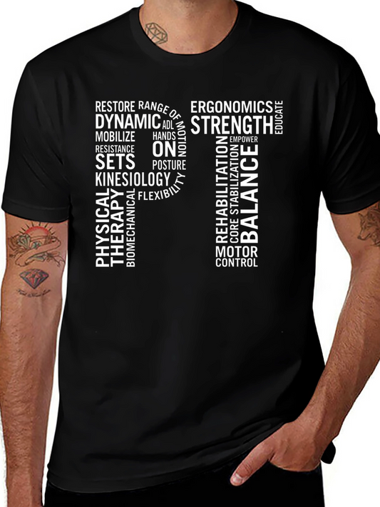 PT Physical Therapy Word Art T-Shirt