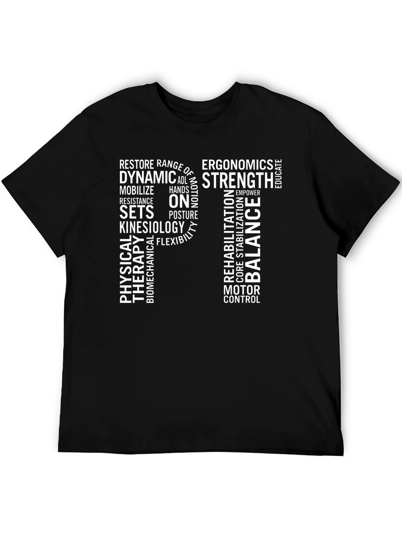 PT Physical Therapy Word Art T-Shirt