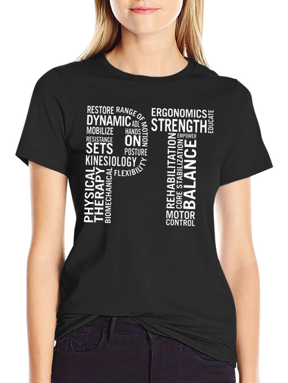 PT Physical Therapy Word Art T-Shirt