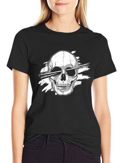 Skull Drummer T-Shirt - Rock On!