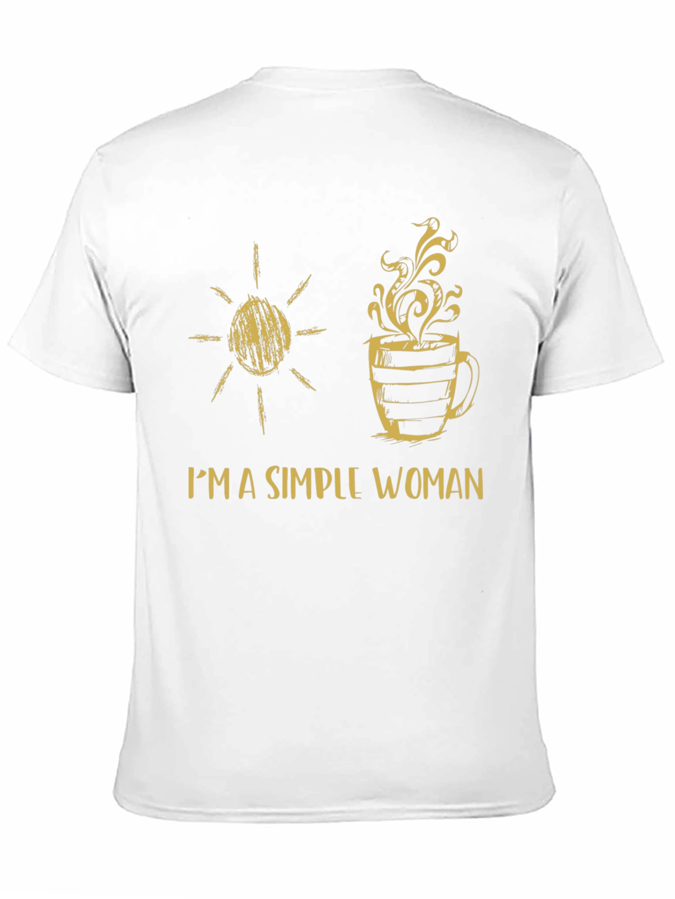 Simple Woman Sun & Coffee Graphic T-Shirt