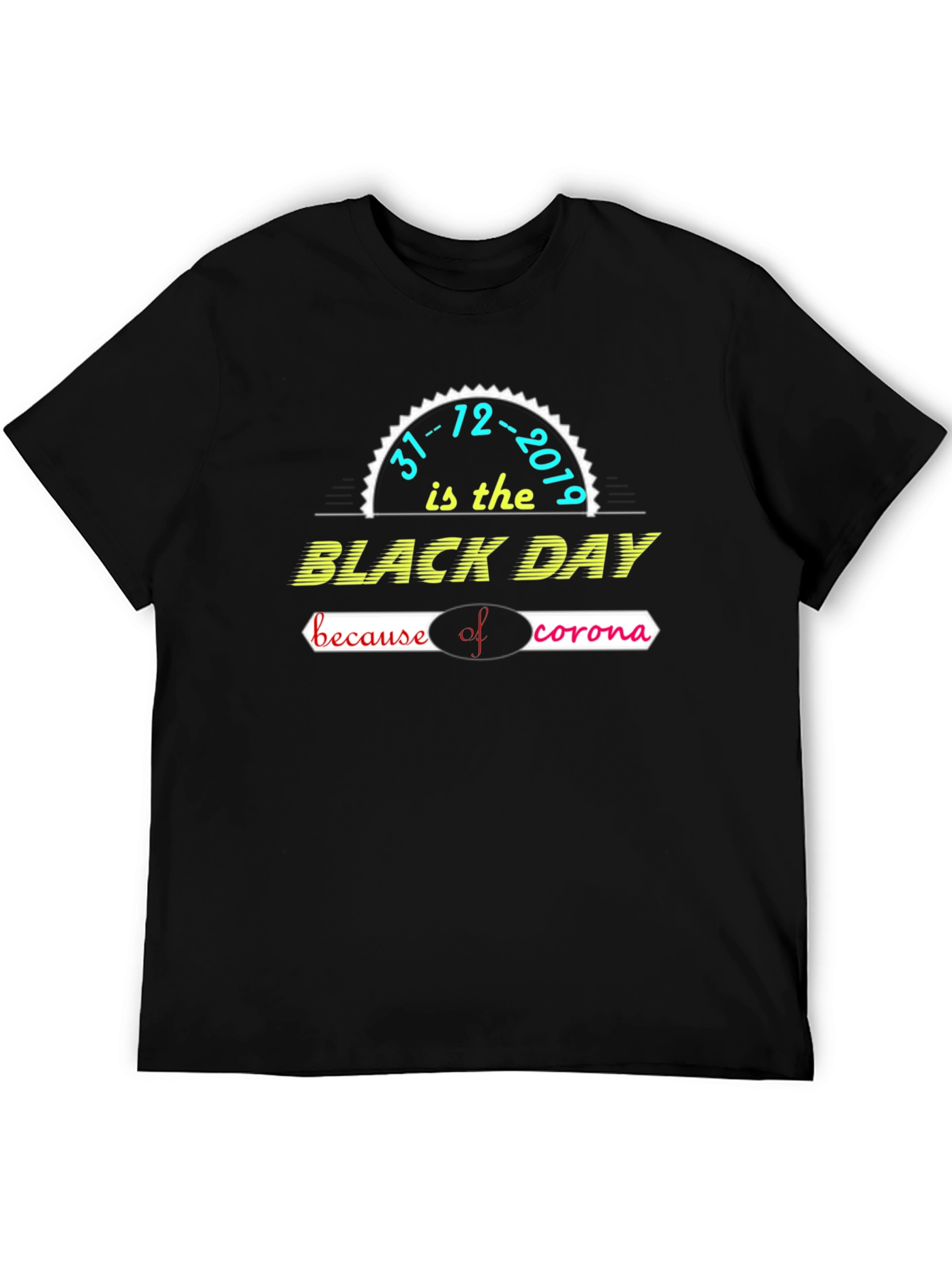 Black Day Corona Virus Graphic T-Shirt