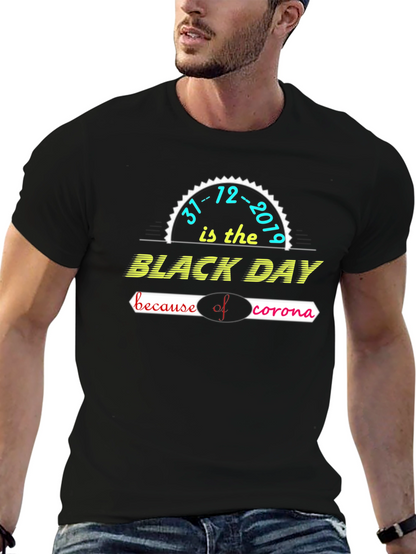 Black Day Corona Virus Graphic T-Shirt