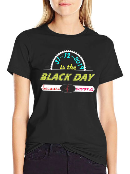 Black Day Corona Virus Graphic T-Shirt