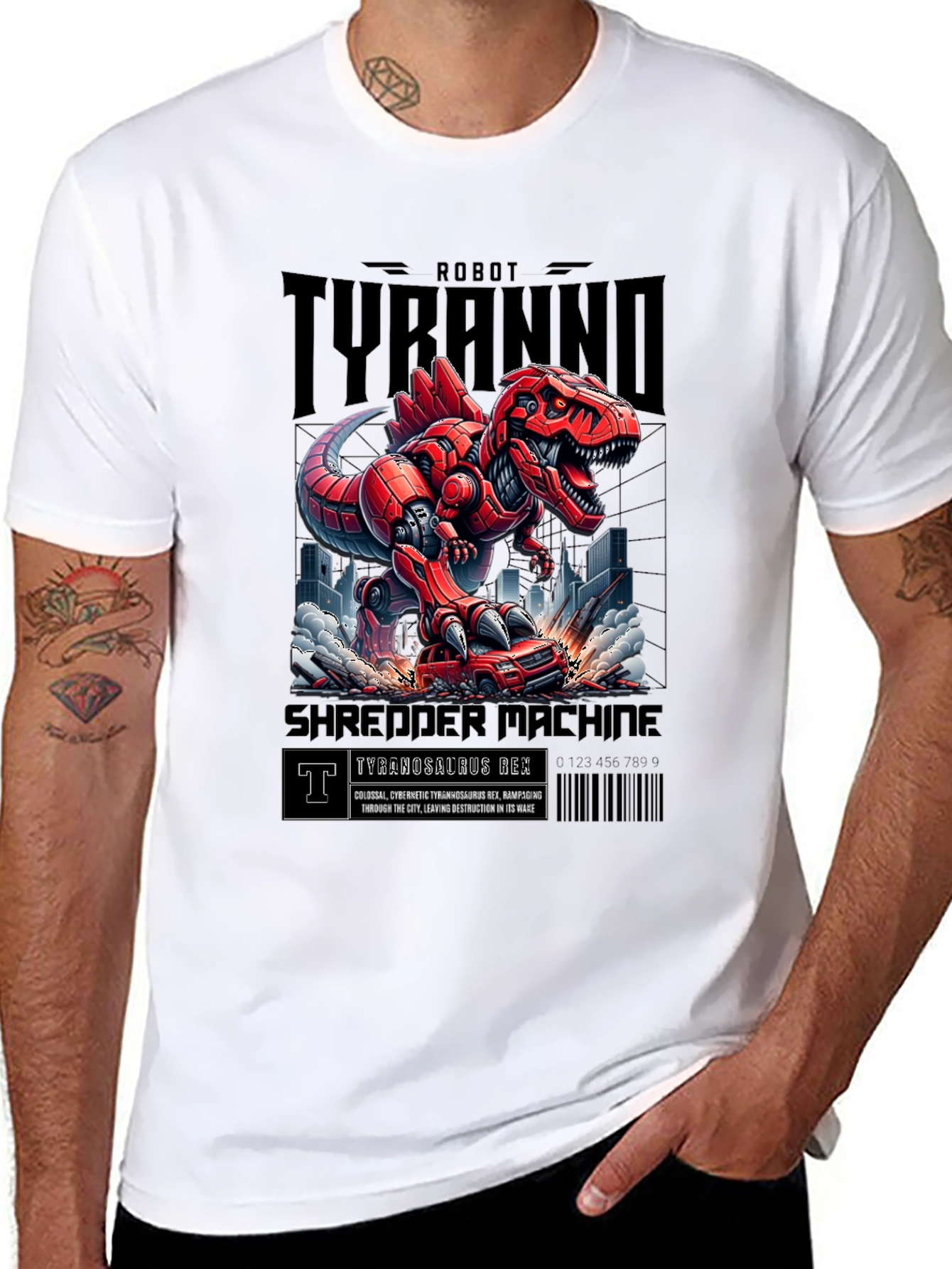 Robot Tyranno Shredder Machine T-Shirt