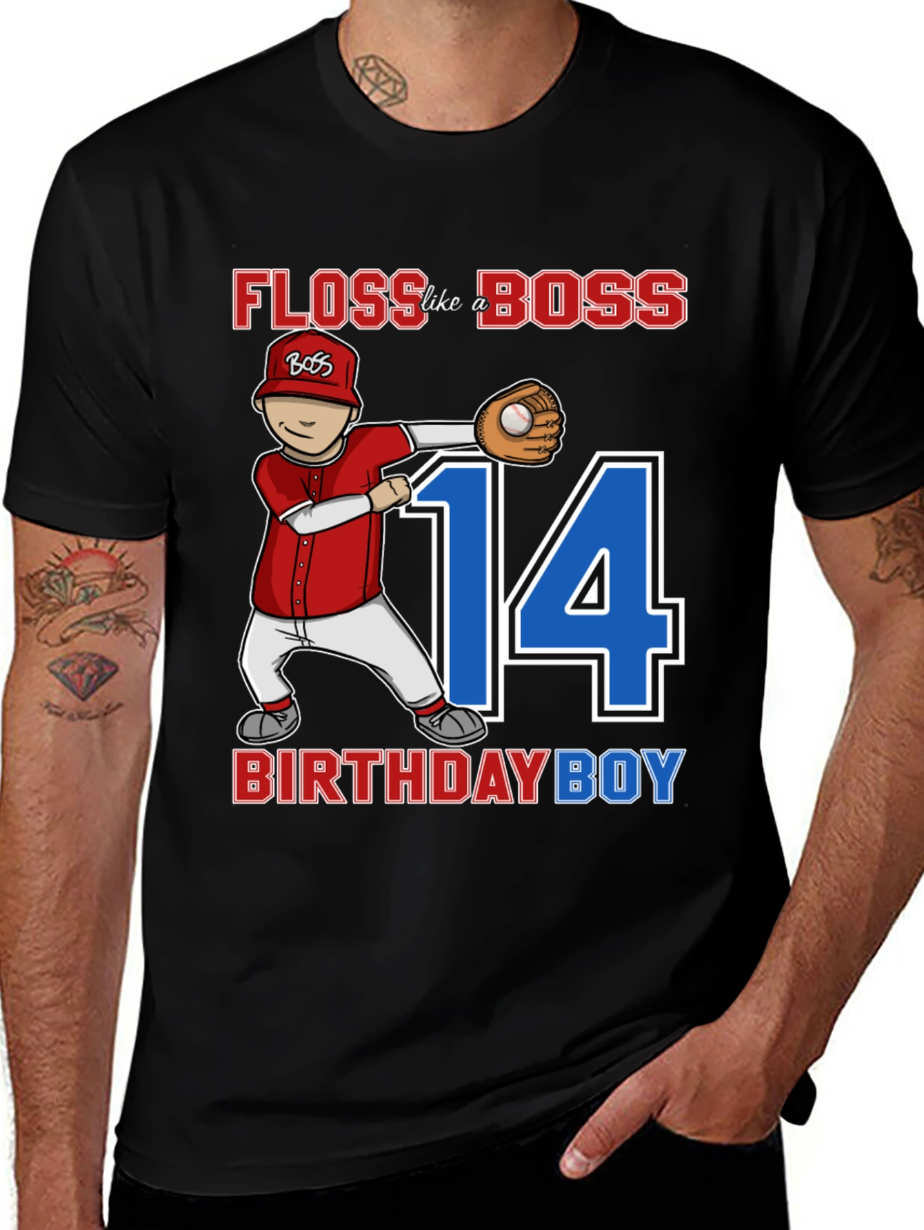 Floss Like A Boss Birthday Boy T-Shirt