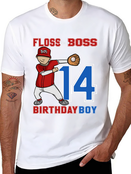 Floss Like A Boss Birthday Boy T-Shirt