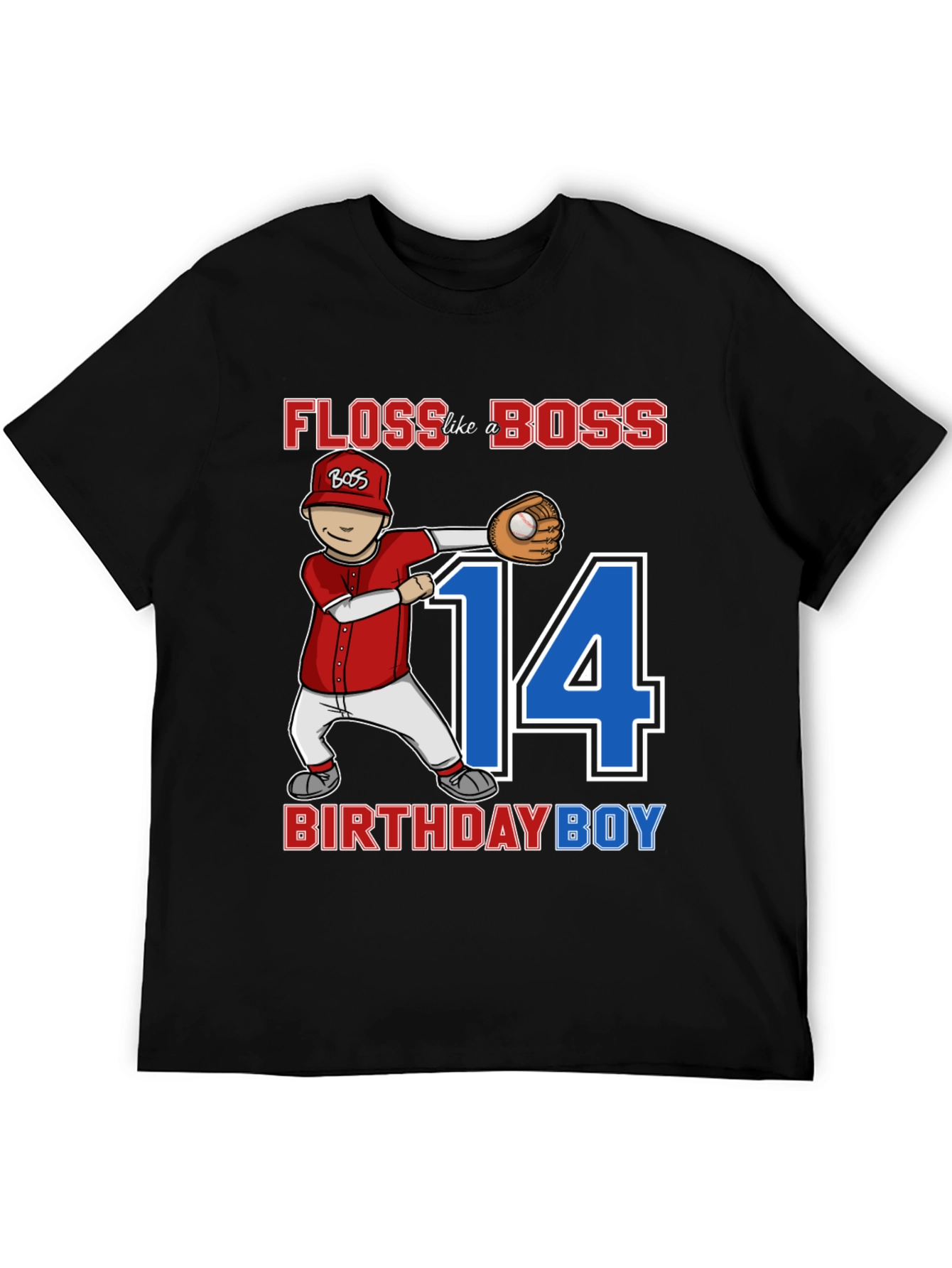 Floss Like A Boss Birthday Boy T-Shirt