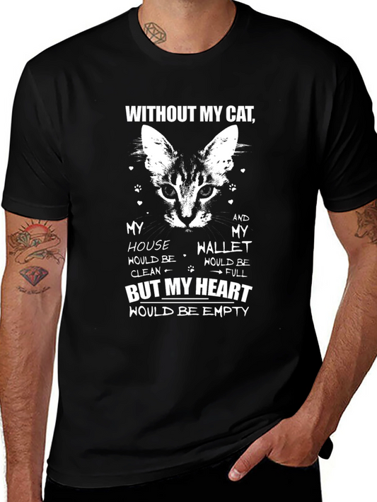 Cat Lover T-Shirt - Empty Heart Design