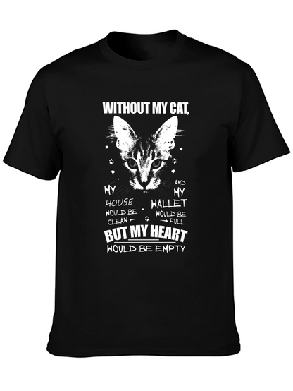 Cat Lover T-Shirt - Empty Heart Design