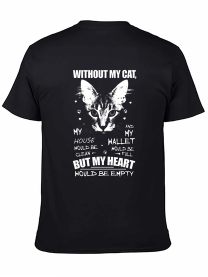 Cat Lover T-Shirt - Empty Heart Design