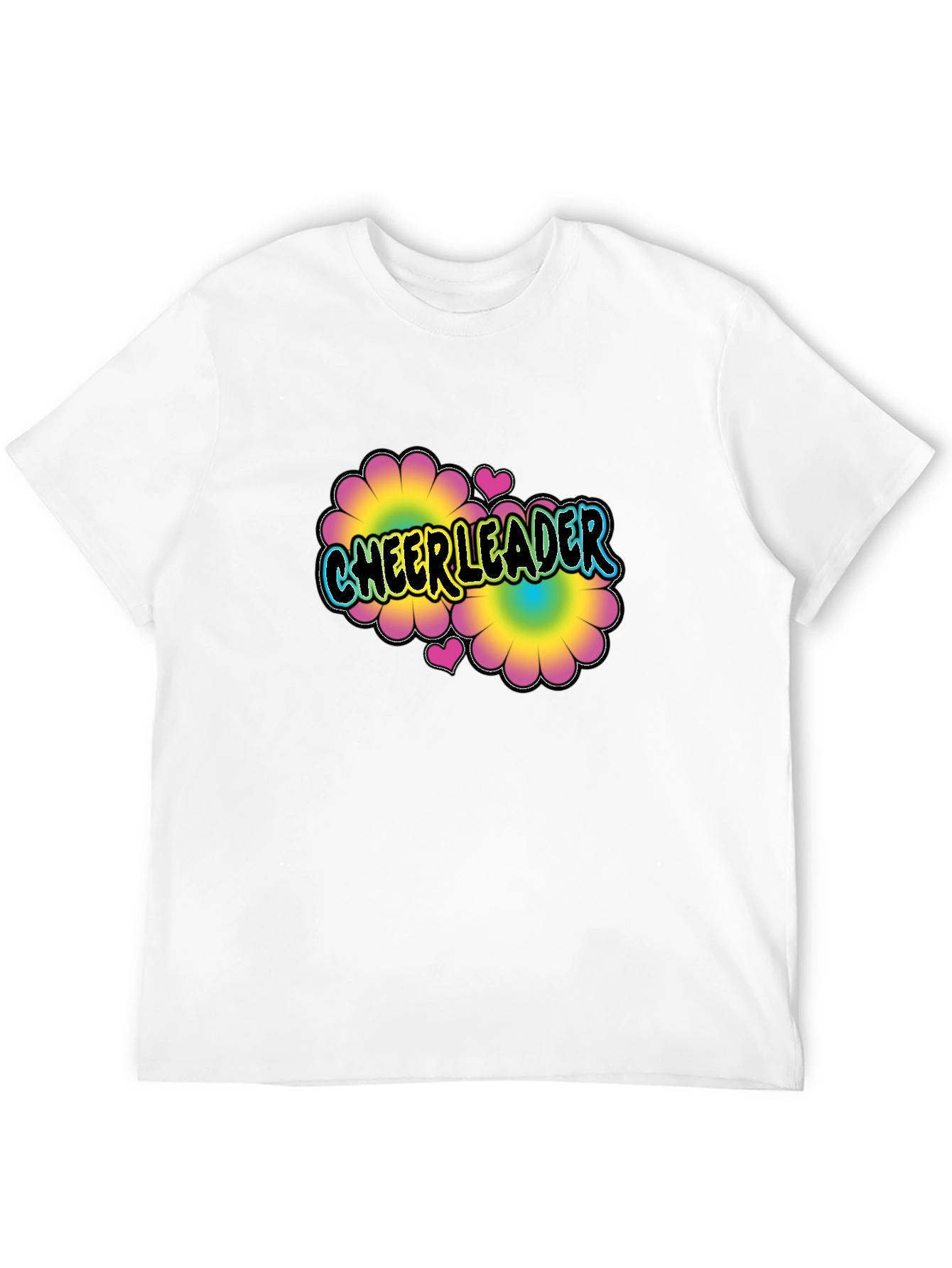 Cheerleader Flower Power T-Shirt Black