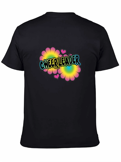 Cheerleader Flower Power T-Shirt Black