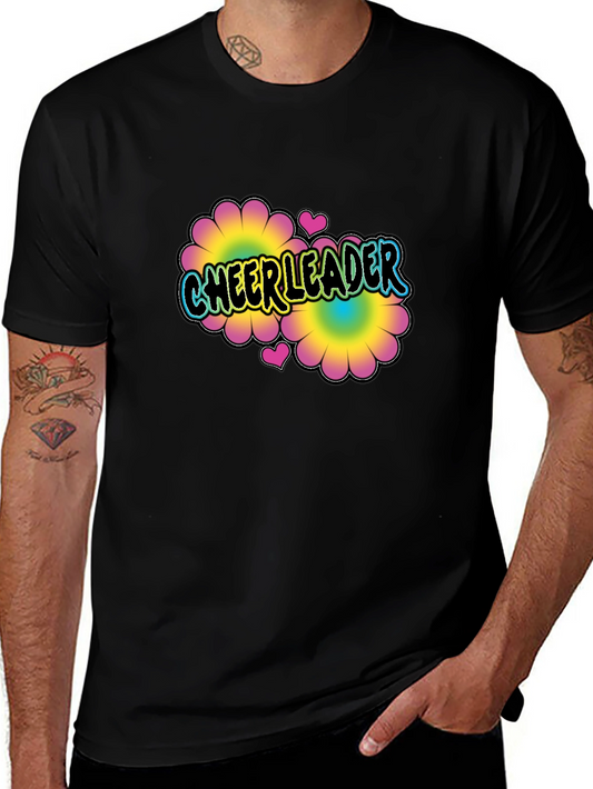 Cheerleader Flower Power T-Shirt Black