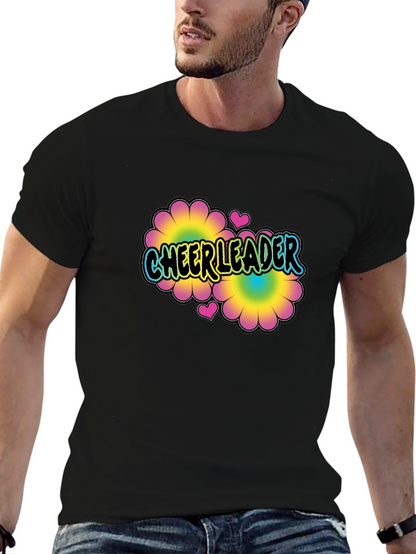 Cheerleader Flower Power T-Shirt Black