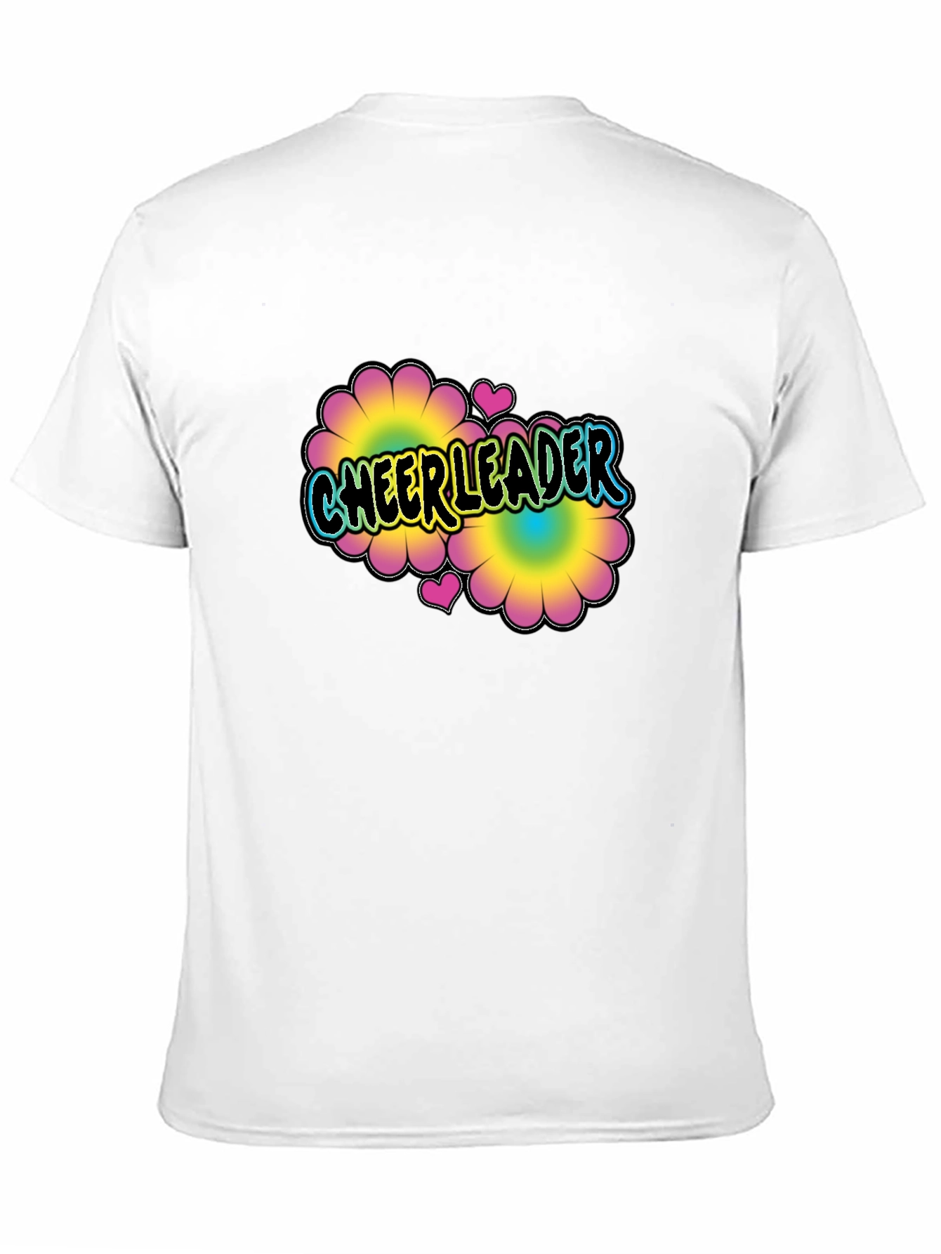 Cheerleader Flower Power T-Shirt Black