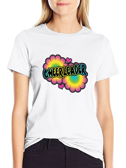 Cheerleader Flower Power T-Shirt Black