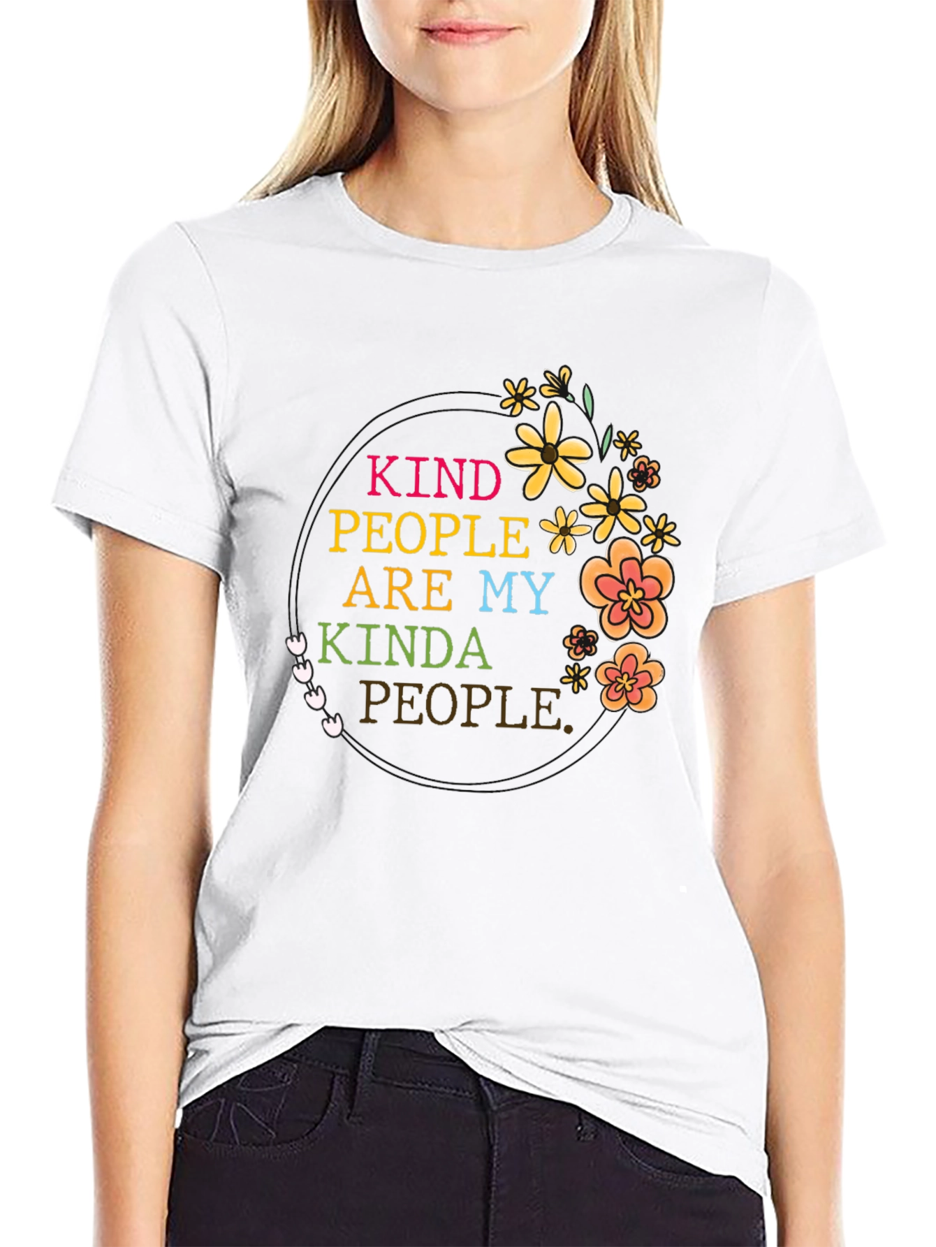 Kind People Flower Graphic Tee